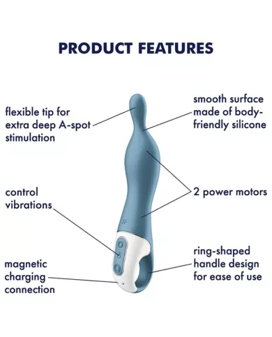 SATISFYER - VIBRATEUR AMAZING 1 ASPOT BLEU