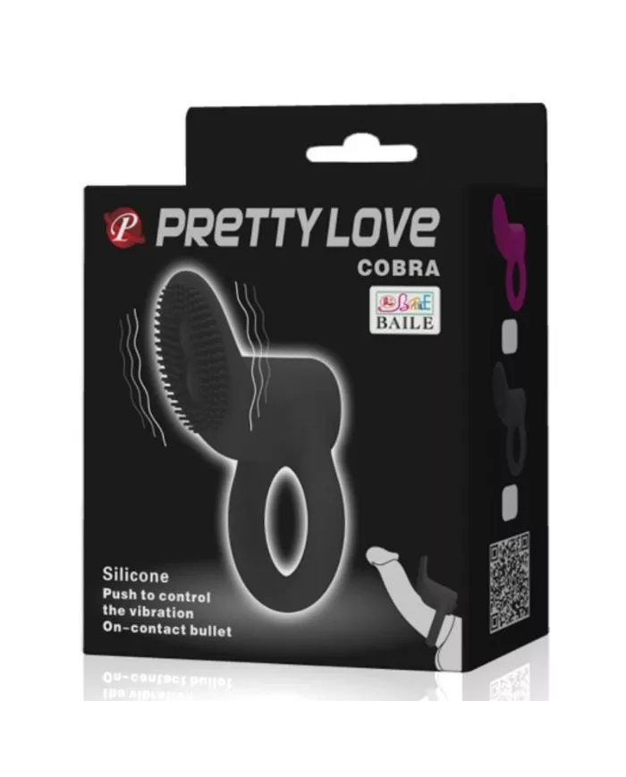 PRETTY LOVE - COBRA ANNEAU VIBRATEUR NOIR PRETTY LOVE - COBRA ANNEAU VIBRATEUR NOIR