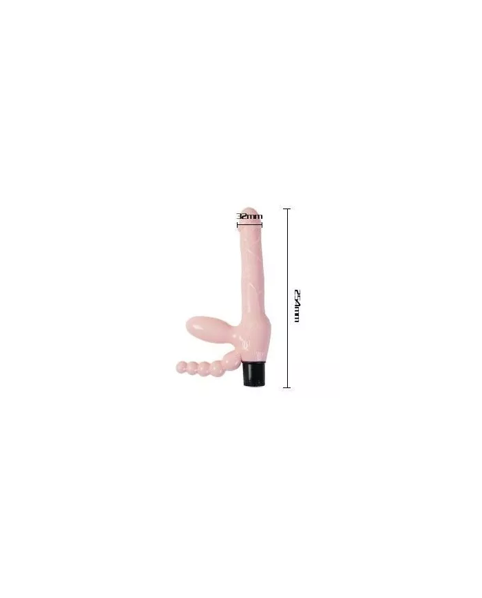 BAILE - HARNAIS SANS CORDE TPR AVEC VIBRATION ET STIMULATION ANAL 25.4 CM BAILE - HARNAIS SANS CORDE TPR AVEC VIBRATION ET STIMULATION ANAL 25.4 CM