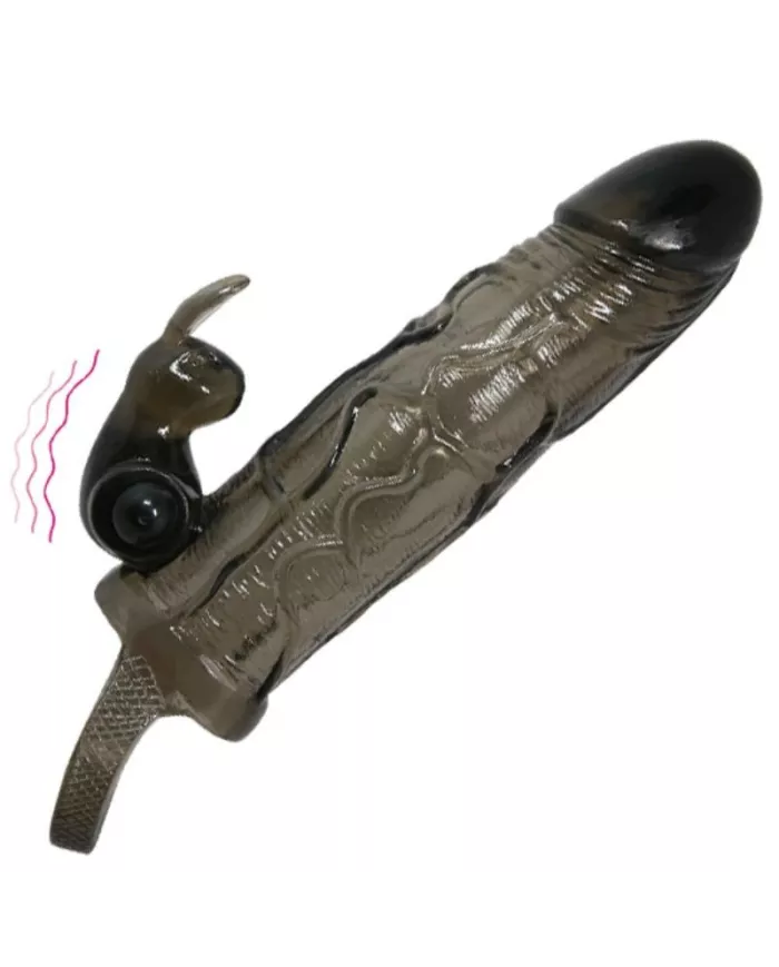 BAILE - COUVRE-PÉNIS BRAVE MAN AVEC LAPIN NOIR 16.5 CM BAILE - COUVRE-PÉNIS BRAVE MAN AVEC LAPIN NOIR 16.5 CM