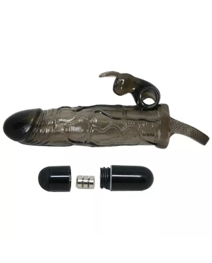 BAILE - COUVRE-PÉNIS BRAVE MAN AVEC LAPIN NOIR 16.5 CM BAILE - COUVRE-PÉNIS BRAVE MAN AVEC LAPIN NOIR 16.5 CM