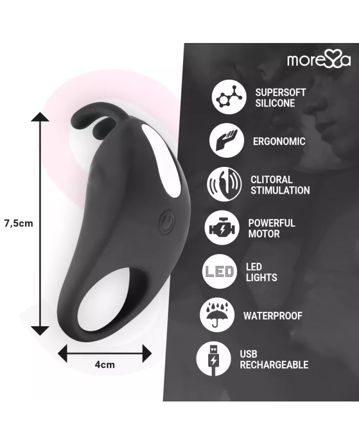 MORESSA - BRAD PREMIUM SILICONE RECHARGEABLE NOIR