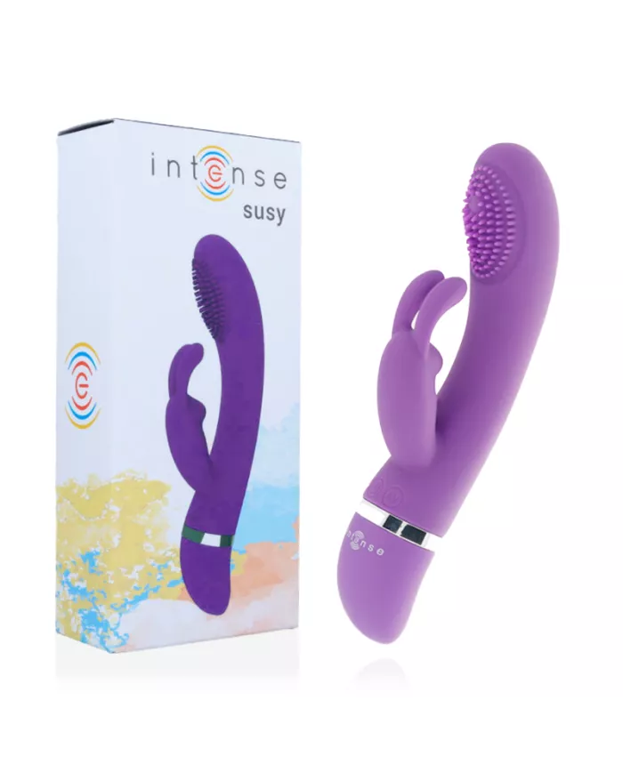INTENSE - VIBRATEUR OSCILLANT SUSY SILICON RABBIT LILAS INTENSE - VIBRATEUR OSCILLANT SUSY SILICON RABBIT LILAS