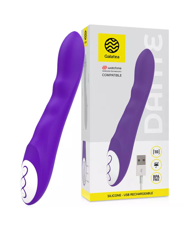 GALATEA - VIBRATEUR DANTE LILAS COMPATIBLE AVEC LA TECHNOLOGIE SANS FIL WATCHME