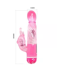 BAILE - VIBRATEUR MULTIVITESSES AVEC STIMULATEUR ROSE BAILE - VIBRATEUR MULTIVITESSES AVEC STIMULATEUR ROSE