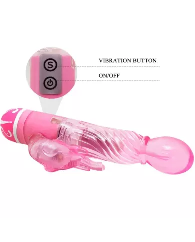 BAILE - VIBRATEUR MULTIVITESSES AVEC STIMULATEUR ROSE