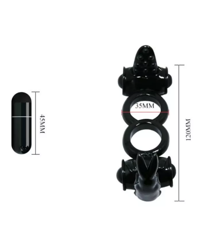 BAILE - SWEET RING DOUBLE ANNEAU AVEC DOUBLE LAPIN BAILE - SWEET RING DOUBLE ANNEAU AVEC DOUBLE LAPIN