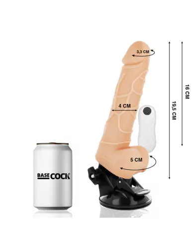 BASECOCK - VIBRATEUR RÉALISTE TÉLÉCOMMANDE NATUREL AVEC TESTICULES19.5 CM -O- 4 CM BASECOCK - VIBRATEUR RÉALISTE TÉLÉCOMMANDE NATUREL AVEC TESTICULES19.5 CM -O- 4 CM
