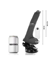 BASECOCK - VIBRATEUR RÉALISTE TÉLÉCOMMANDE NOIR 19 CM -O- 4 CM