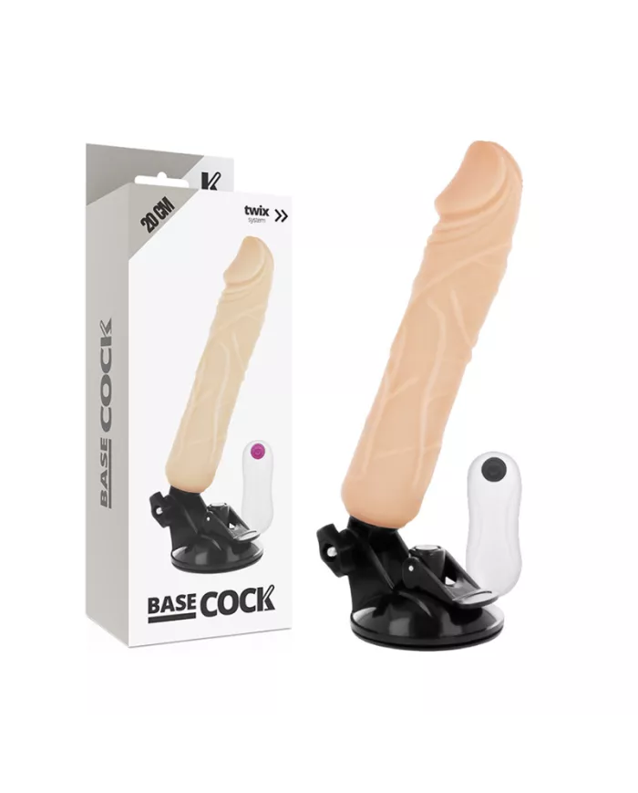 BASECOCK - VIBRATEUR RÉALISTE TÉLÉCOMMANDE NATUREL 20 CM -O- 4 CM