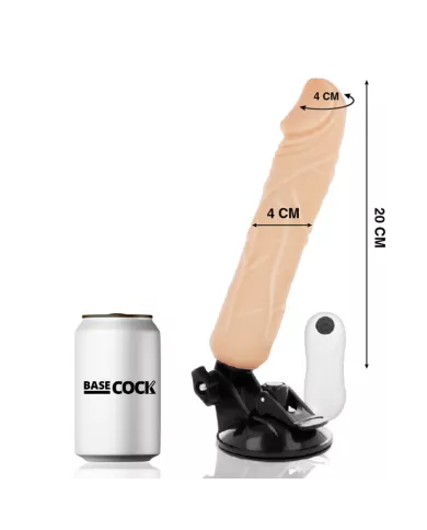 BASECOCK - VIBRATEUR RÉALISTE TÉLÉCOMMANDE NATUREL 20 CM -O- 4 CM BASECOCK - VIBRATEUR RÉALISTE TÉLÉCOMMANDE NATUREL 20 CM -O- 4 CM