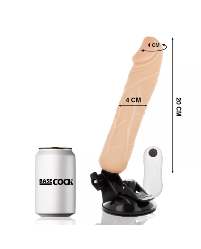 BASECOCK - VIBRATEUR RÉALISTE TÉLÉCOMMANDE NATUREL 20 CM -O- 4 CM