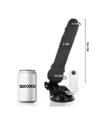 BASECOCK - VIBRATEUR RÉALISTE TÉLÉCOMMANDE NOIR 19.5 CM -O- 4 CM