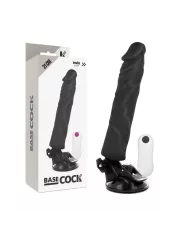 BASECOCK - VIBRATEUR RÉALISTE TÉLÉCOMMANDE NOIR 21 CM -O- 4 CM BASECOCK - VIBRATEUR RÉALISTE TÉLÉCOMMANDE NOIR 21 CM -O- 4 CM