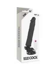 BASECOCK - VIBRATEUR RÉALISTE TÉLÉCOMMANDE NOIR 21 CM -O- 4 CM