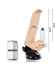 BASECOCK - VIBRATEUR ARTICULABLE TÉLÉCOMMANDE NATUREL 21 CM -O- 5 CM