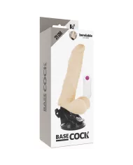 BASECOCK - VIBRATEUR ARTICULABLE TÉLÉCOMMANDE NATUREL 21 CM -O- 5 CM