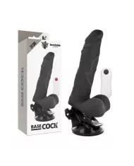 BASECOCK - VIBRATEUR ARTICULABLE TÉLÉCOMMANDE NOIR 21 CM -O- 5 CM