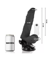 BASECOCK - VIBRATEUR ARTICULABLE TÉLÉCOMMANDE NOIR 21 CM -O- 5 CM