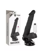 BASECOCK - VIBRATEUR ARTICULABLE TÉLÉCOMMANDE NOIR 20 CM -O- 4.5 CM