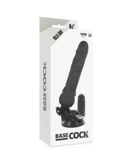 BASECOCK - VIBRATEUR RÉALISTE TÉLÉCOMMANDE NOIR 19.5 CM -O- 4 CM