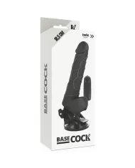 BASECOCK - VIBRATEUR RÉALISTE TÉLÉCOMMANDE NOIR 18.5 CM -O- 4CM