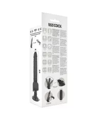 BASECOCK - VIBRATEUR RÉALISTE TÉLÉCOMMANDE NOIR 18.5 CM -O- 4CM