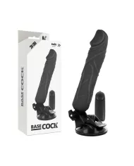 BASECOCK - VIBRATEUR RÉALISTE TÉLÉCOMMANDE NOIR 20 CM -O- 4 CM