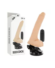 BASECOCK - VIBRATEUR NATUREL RÉALISTE TÉLÉCOMMANDE AVEC TESTICULES 20 CM -O- 4 CM