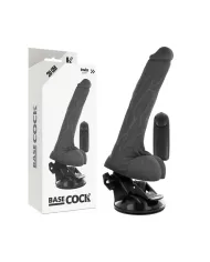 BASECOCK - VIBRATEUR RÉALISTE NOIR TÉLÉCOMMANDE AVEC TESTICULES 20 CM -O- 4 CM BASECOCK - VIBRATEUR RÉALISTE NOIR TÉLÉCOMMANDE AVEC TESTICULES 20 CM -O- 4 CM