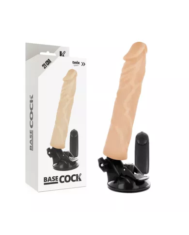 BASECOCK - VIBRATEUR RÉALISTE TÉLÉCOMMANDE NATUREL 21 CM -O- 4 CM BASECOCK - VIBRATEUR RÉALISTE TÉLÉCOMMANDE NATUREL 21 CM -O- 4 CM