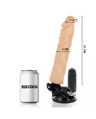 BASECOCK - VIBRATEUR RÉALISTE TÉLÉCOMMANDE NATUREL 21 CM -O- 4 CM