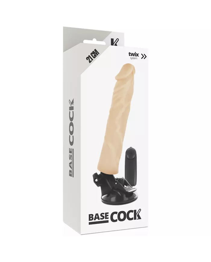 BASECOCK - VIBRATEUR RÉALISTE TÉLÉCOMMANDE NATUREL 21 CM -O- 4 CM