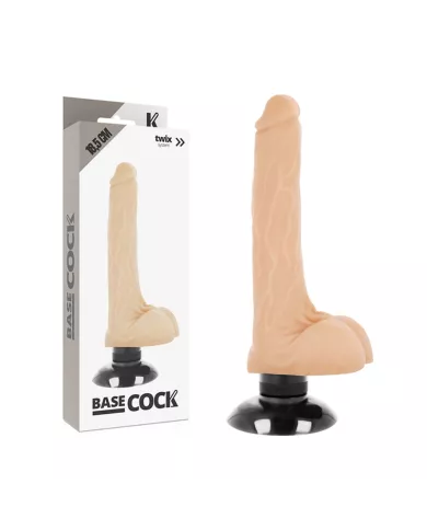BASECOCK - VIBRATEUR RÉALISTE 2-1 NATUREL 18.5 CM -O- 4 CM BASECOCK - VIBRATEUR RÉALISTE 2-1 NATUREL 18.5 CM -O- 4 CM