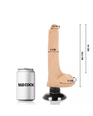 BASECOCK - VIBRATEUR RÉALISTE 2-1 NATUREL 18.5 CM -O- 4 CM BASECOCK - VIBRATEUR RÉALISTE 2-1 NATUREL 18.5 CM -O- 4 CM