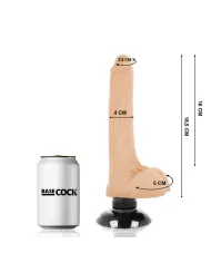 BASECOCK - VIBRATEUR RÉALISTE 2-1 NATUREL 18.5 CM -O- 4 CM