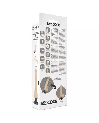 BASECOCK - VIBRATEUR RÉALISTE 2-1 NATUREL 18.5 CM -O- 4 CM BASECOCK - VIBRATEUR RÉALISTE 2-1 NATUREL 18.5 CM -O- 4 CM