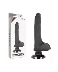 BASECOCK - VIBRATEUR RÉALISTE 2-1 NOIR 18.5 CM -O- 4 CM