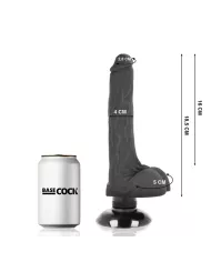 BASECOCK - VIBRATEUR RÉALISTE 2-1 NOIR 18.5 CM -O- 4 CM