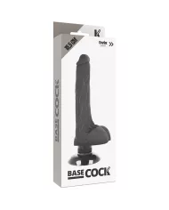BASECOCK - VIBRATEUR RÉALISTE 2-1 NOIR 18.5 CM -O- 4 CM