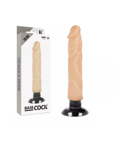 BASECOCK - VIBRATEUR RÉALISTE 2-1 NATUREL 20 CM -O- 4 CM BASECOCK - VIBRATEUR RÉALISTE 2-1 NATUREL 20 CM -O- 4 CM