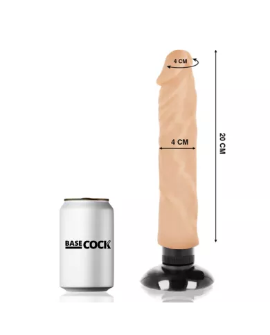 BASECOCK - VIBRATEUR RÉALISTE 2-1 NATUREL 20 CM -O- 4 CM BASECOCK - VIBRATEUR RÉALISTE 2-1 NATUREL 20 CM -O- 4 CM
