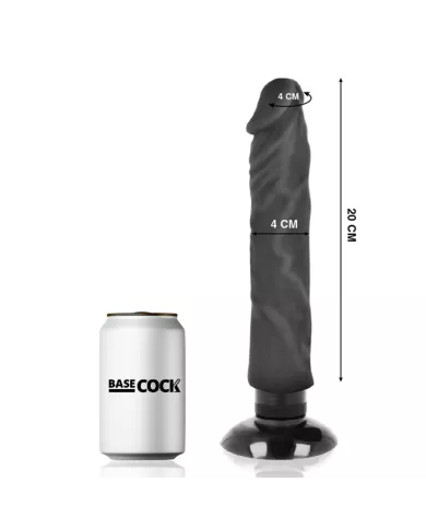BASECOCK - VIBRATEUR RÉALISTE 2-1 NOIR 20 CM -O- 4 CM BASECOCK - VIBRATEUR RÉALISTE 2-1 NOIR 20 CM -O- 4 CM