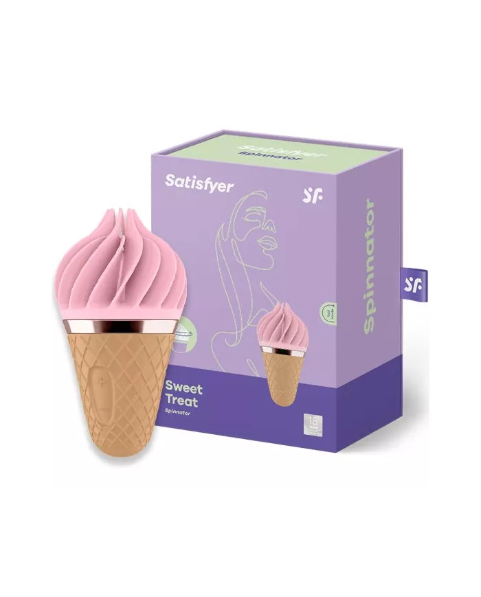 SATISFYER - SPINNATOR SWEET TREAT BRUN & ROSE SATISFYER - SPINNATOR SWEET TREAT BRUN & ROSE