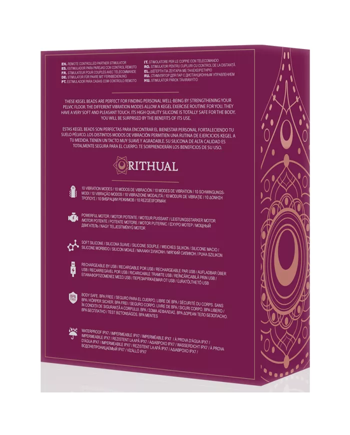RITHUAL - BALLES DE KEGEL VIBRANTES RECHARGEABLES NISHA ORCHIDÉE