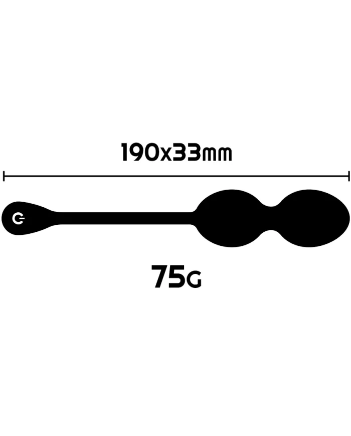 RITHUAL - BALLES DE KEGEL VIBRANTES RECHARGEABLES NISHA NOIRES