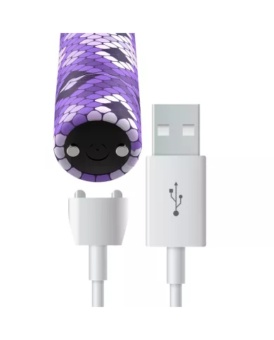 CUSTOM BULLETS - RECHARGEABLE SNAKE PURPLE MAGNETIC BULLET 10V