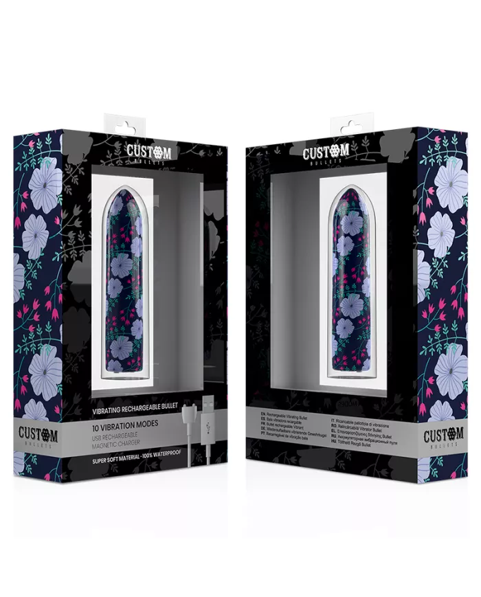 CUSTOM BULLETS - PERSONNALISÉS RECHARGEABLE PRINTEMPS 10 INTENSITIES CUSTOM BULLETS - PERSONNALISÉS RECHARGEABLE PRINTEMPS 10 INTENSITIES