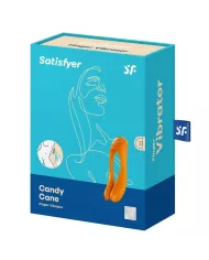 SATISFYER - VIBRATEUR  DOIGTS CANDY CANE ORANGE SATISFYER - VIBRATEUR  DOIGTS CANDY CANE ORANGE