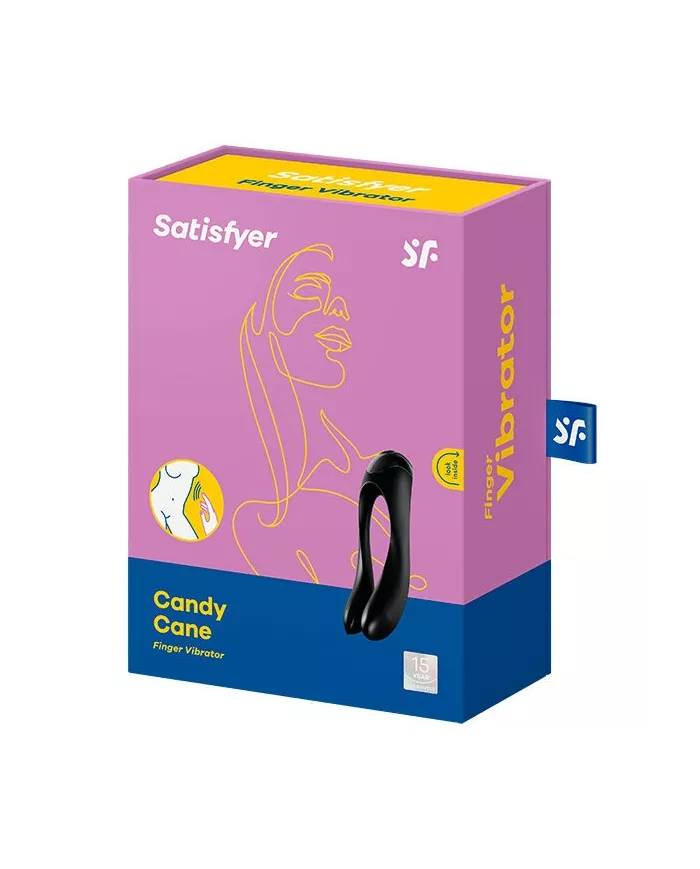 SATISFYER - VIBRATEUR  DOIGTS CANDY CANE NOIR SATISFYER - VIBRATEUR  DOIGTS CANDY CANE NOIR
